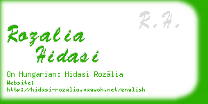 rozalia hidasi business card
